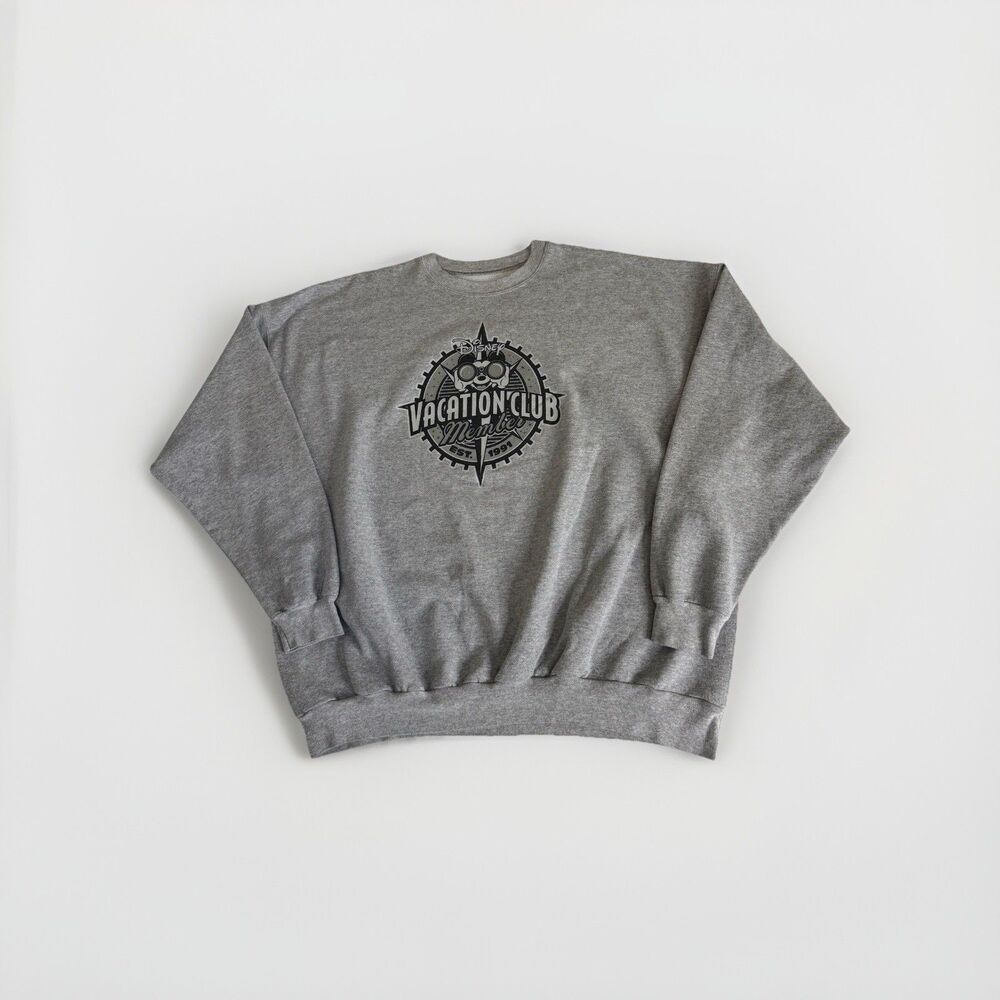 Disney Vacation Club DVC Member Heather Gray Crewneck Sweatshirt Adult Size 3XL